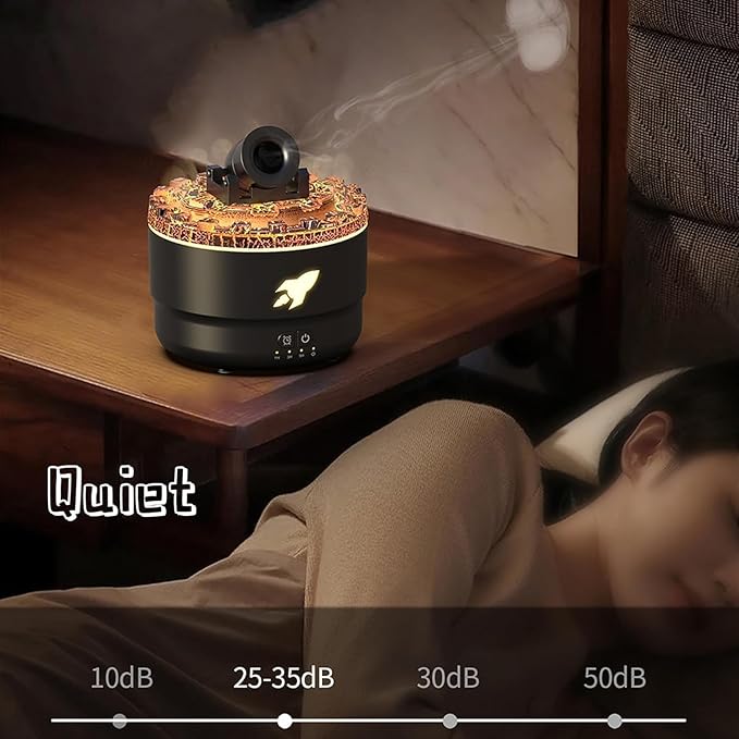 Cannon Blast Turret Aromatherapy Humidifier with 7 LED Colors, Portable Air Purifier for Room