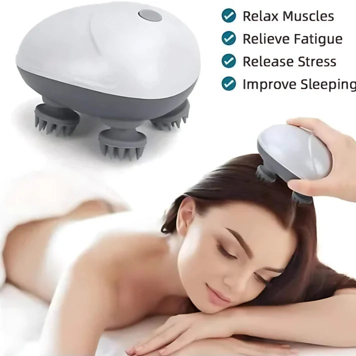 Portable Head Massager for Hair Growth – Deep Clean & Stress Relief Scalp Massage