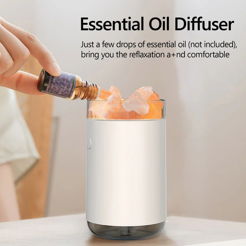 Crystal Salt Stone Humidifier – Natural Air Purifier & Healing Himalayan Salt Lamp
