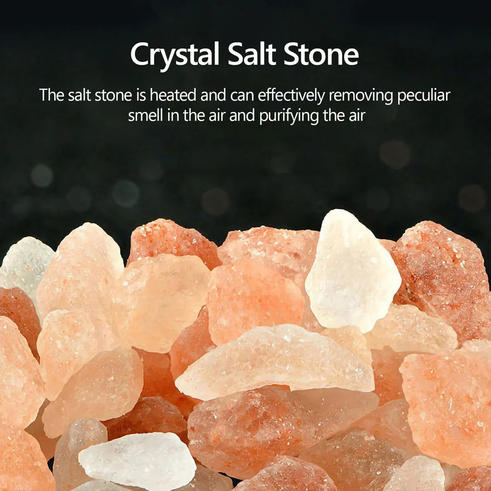 Crystal Salt Stone Humidifier – Natural Air Purifier & Healing Himalayan Salt Lamp